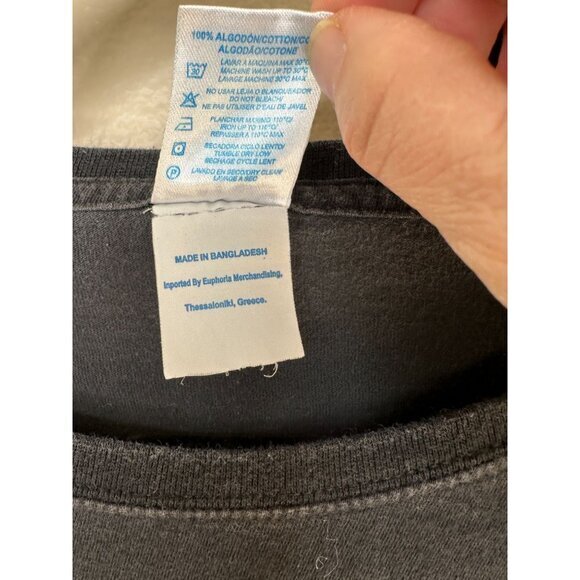 Euphoria Mens Black Shirt Large‎ short sleeve t-shirt Cotton round neck pullover - Picture 5 of 7